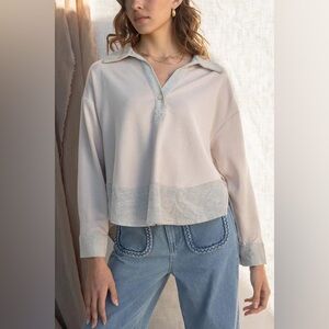 Böhme Striped Long Sleeve Top Size Small